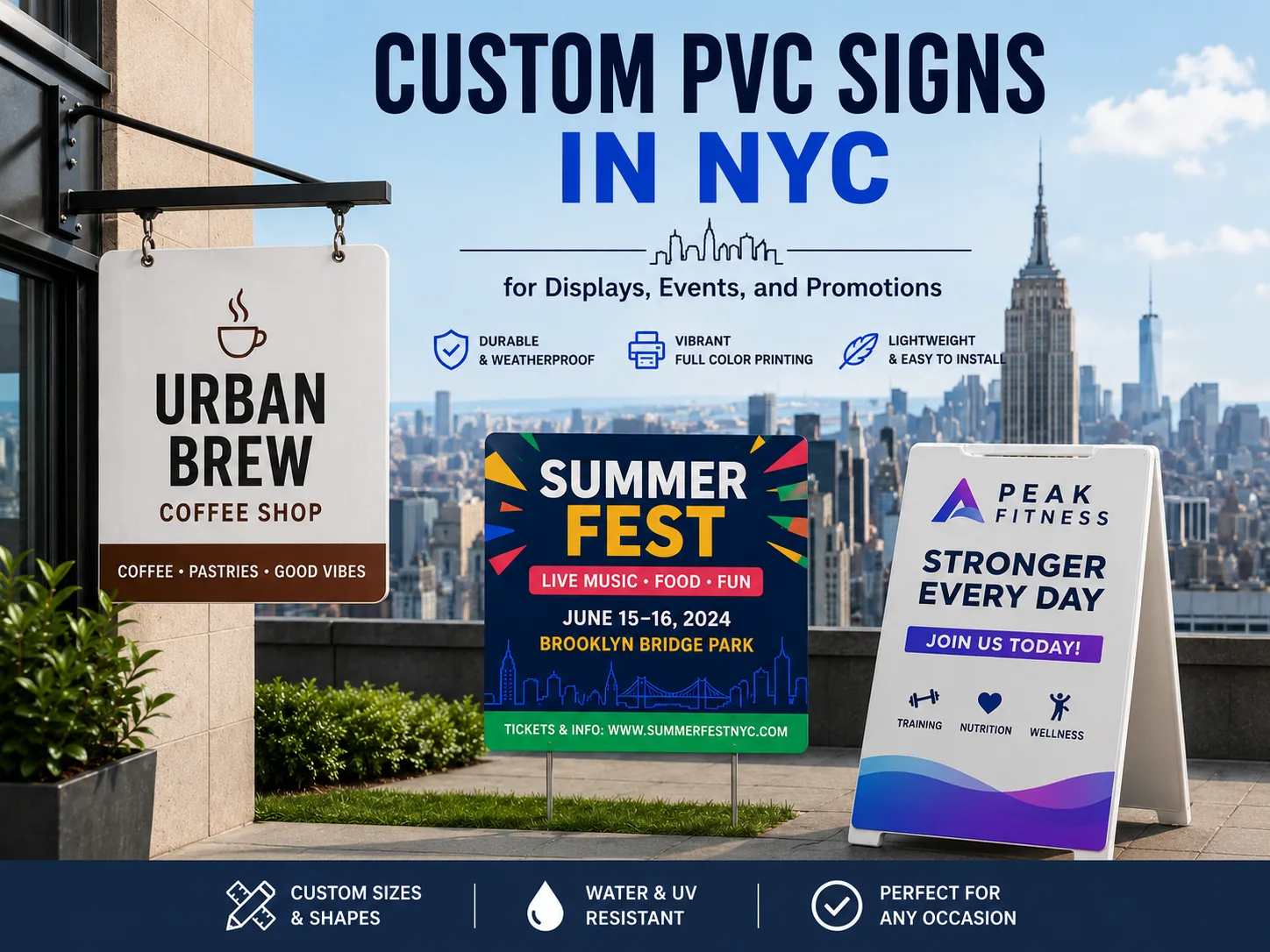 Custom PVC Signs in NYC for Displays, Events, and Promotions