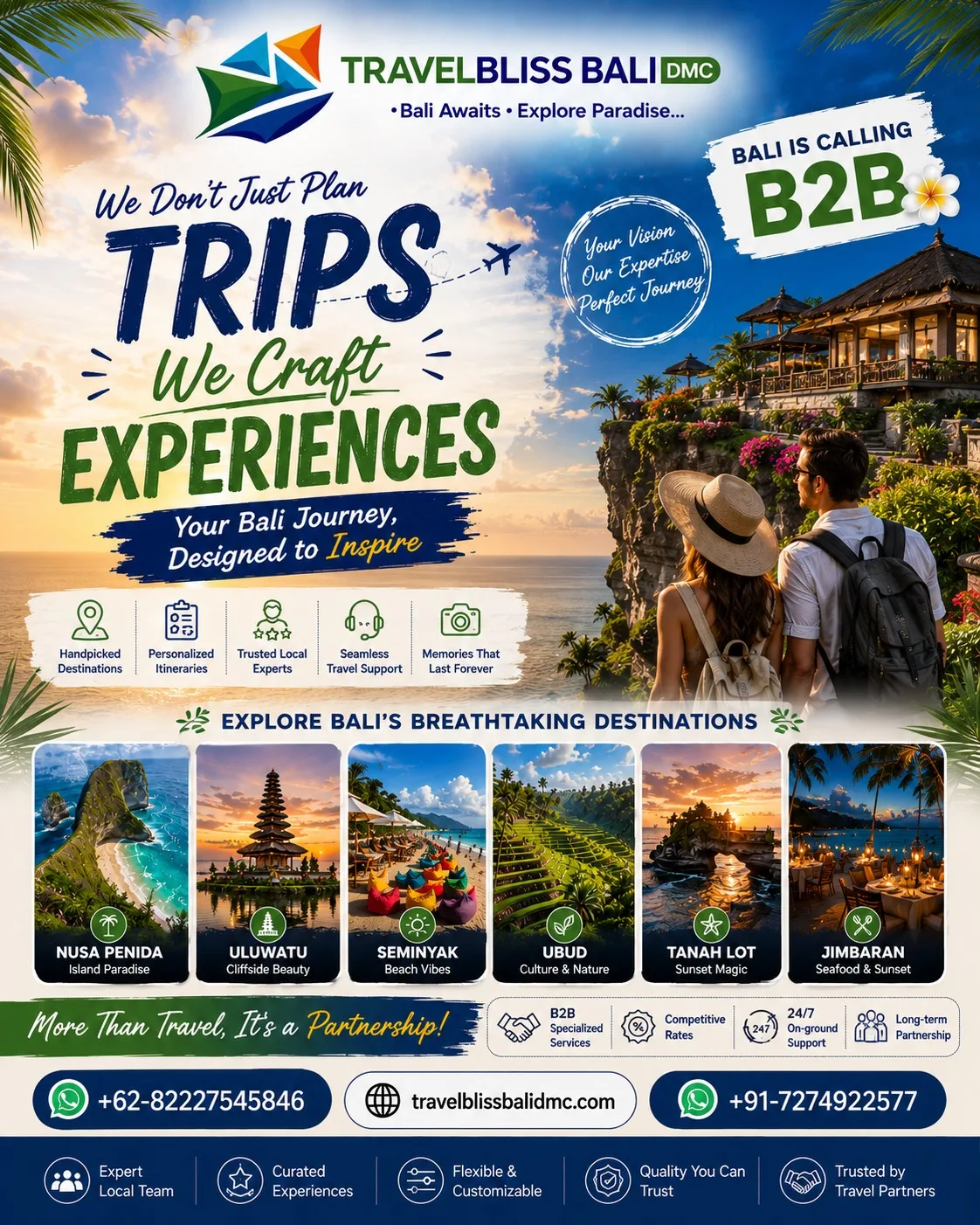 TravelBliss Bali DMC – Your Trusted Bali B2B DMC & Ground Handling Partner