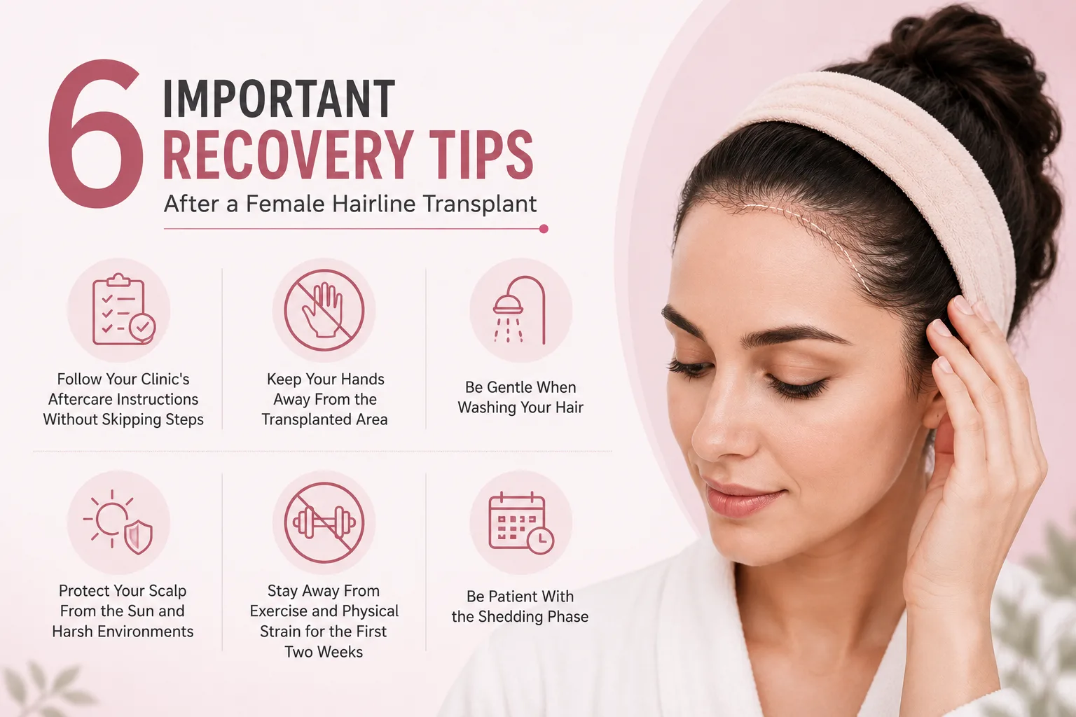 6 Important Recovery Tips After a Female Hairline Transplant