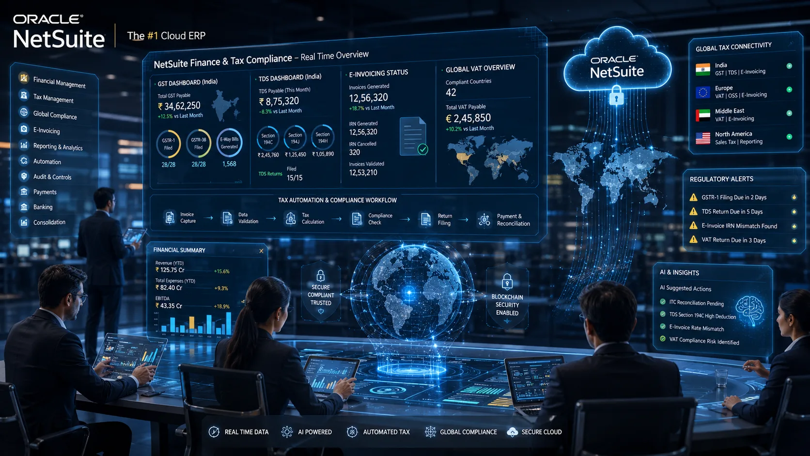 NetSuite Tax Compliance: GST, TDS, E-Invoicing, & Global VAT