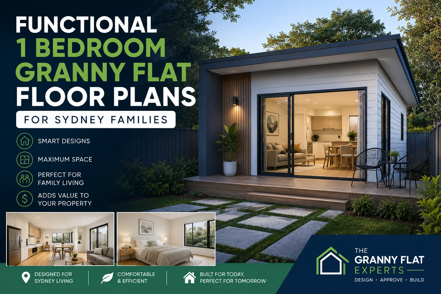 Functional 1 Bedroom Granny Flat Floor Plans for Sydney Families