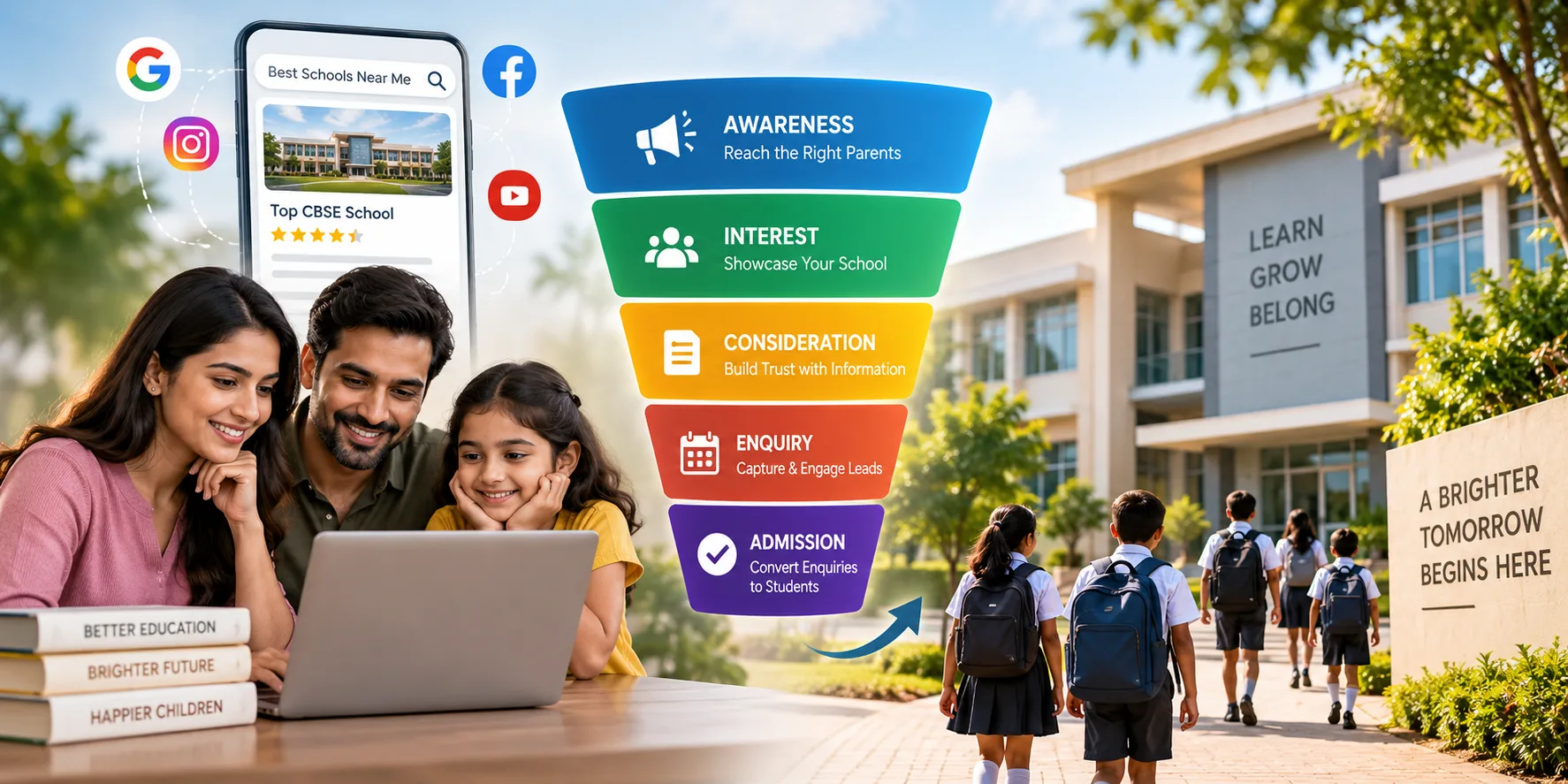 How Schools Can Win Student Enquiries in 2026: A Complete Digital Marketing Funnel for Admissions