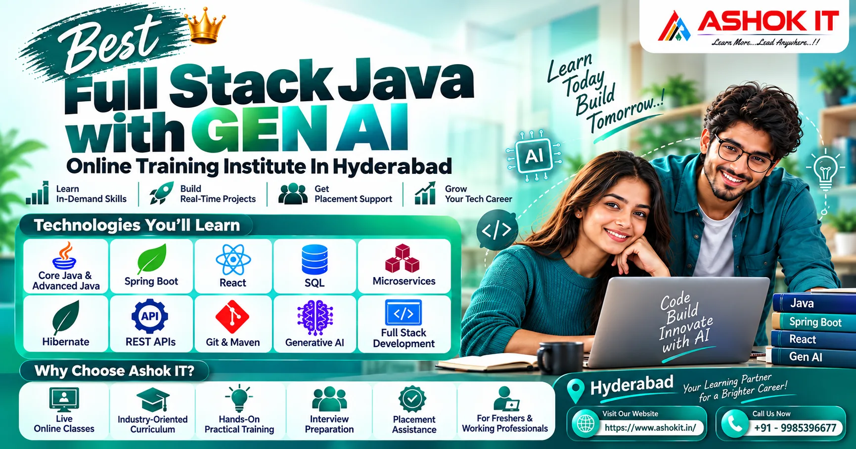 Java Full Stack Online Training with Generative AI in Hyderabad