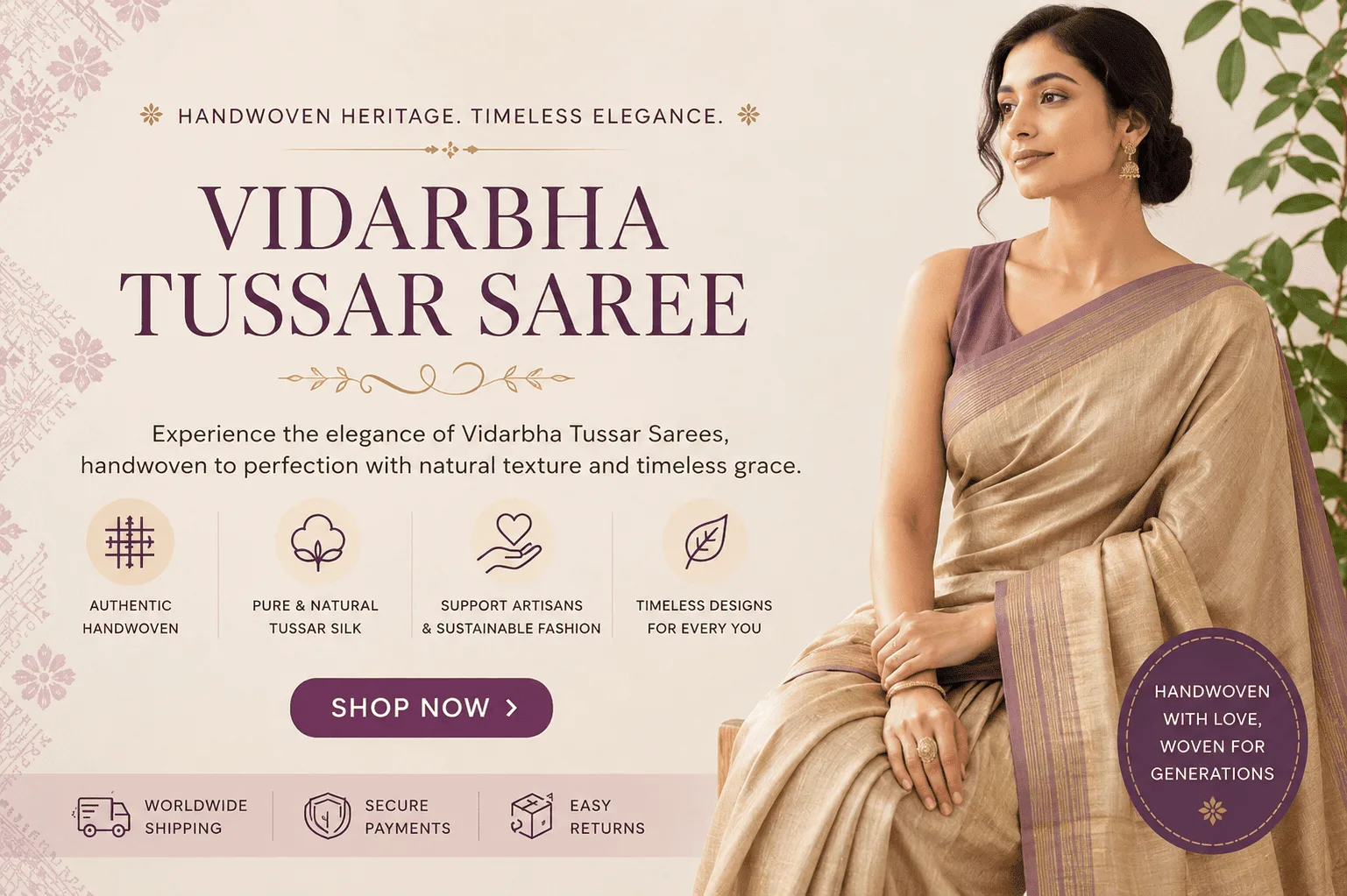 Vidarbha Saree Fabric: Why Texture Matters More Than Shine