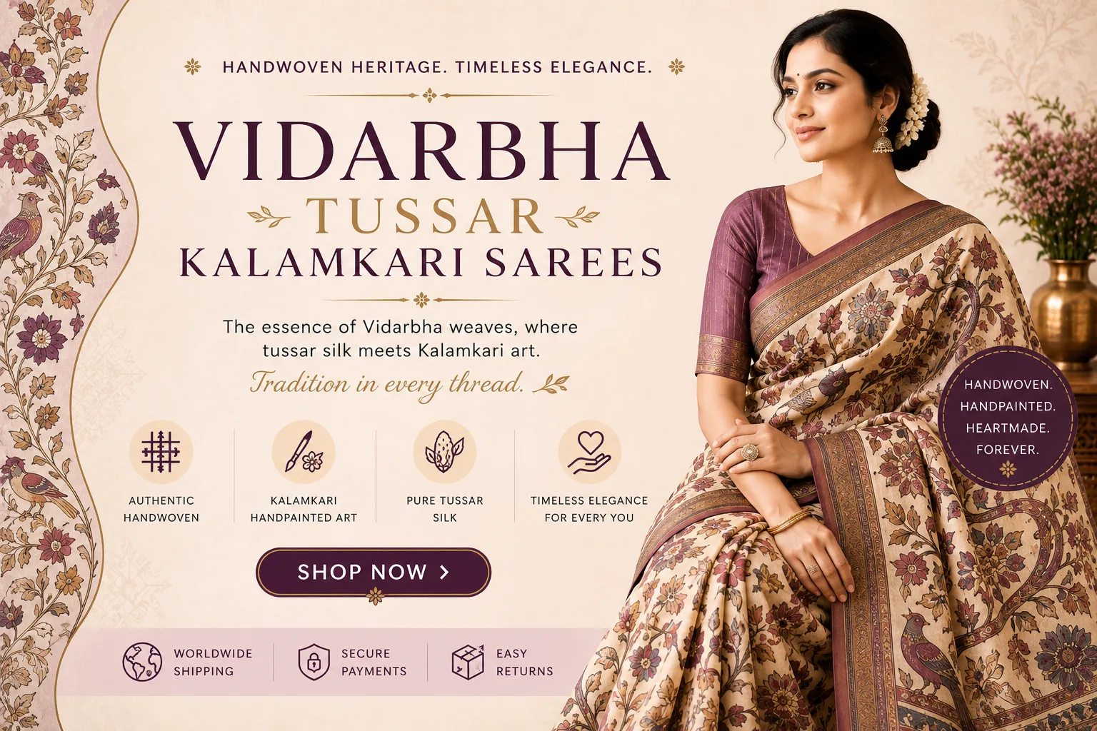 Vidarbha Silk Saree: A Guide to Its Rich Texture and Traditional Appeal