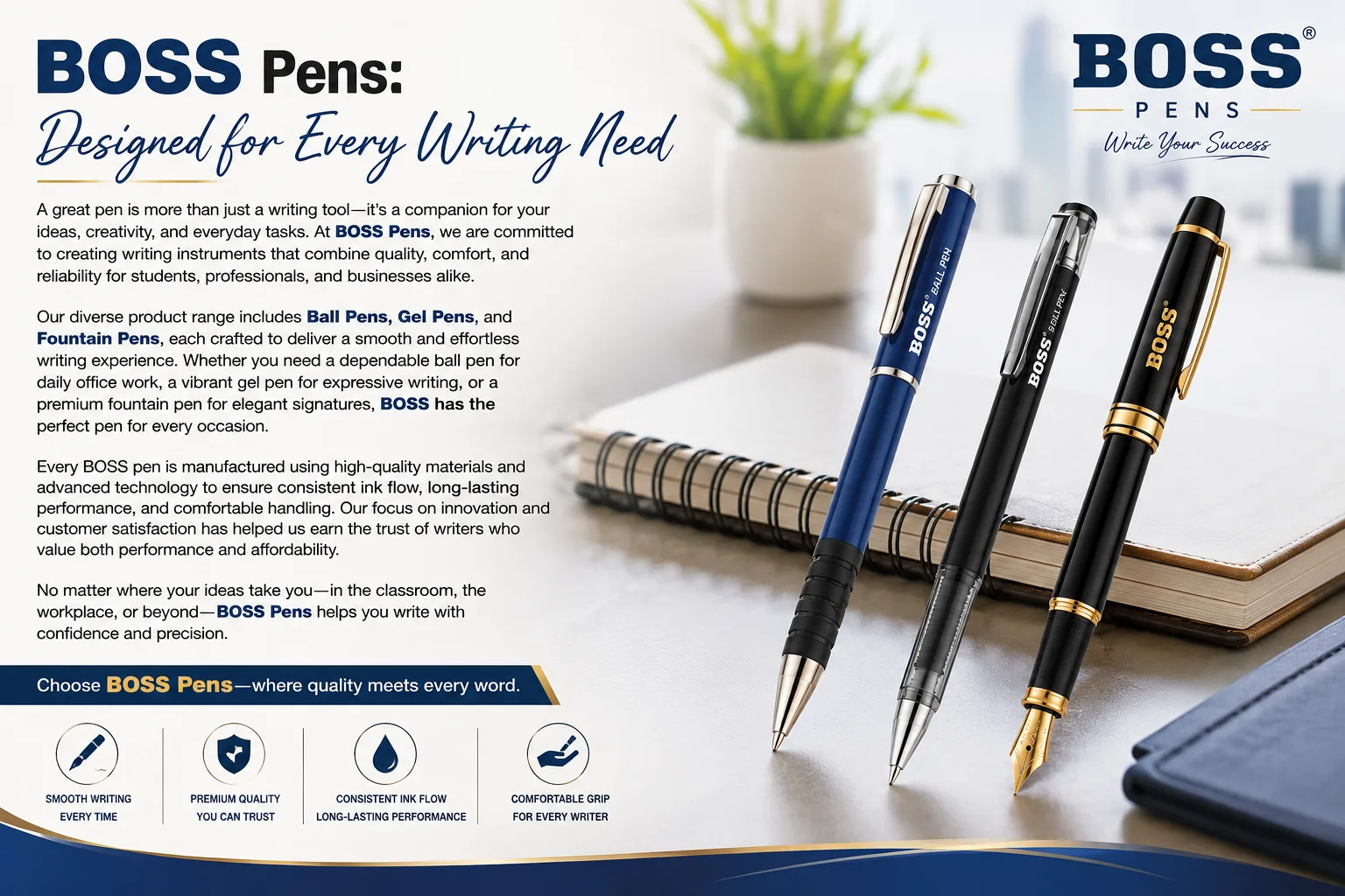 Why BOSS Pens Make Every Word Count