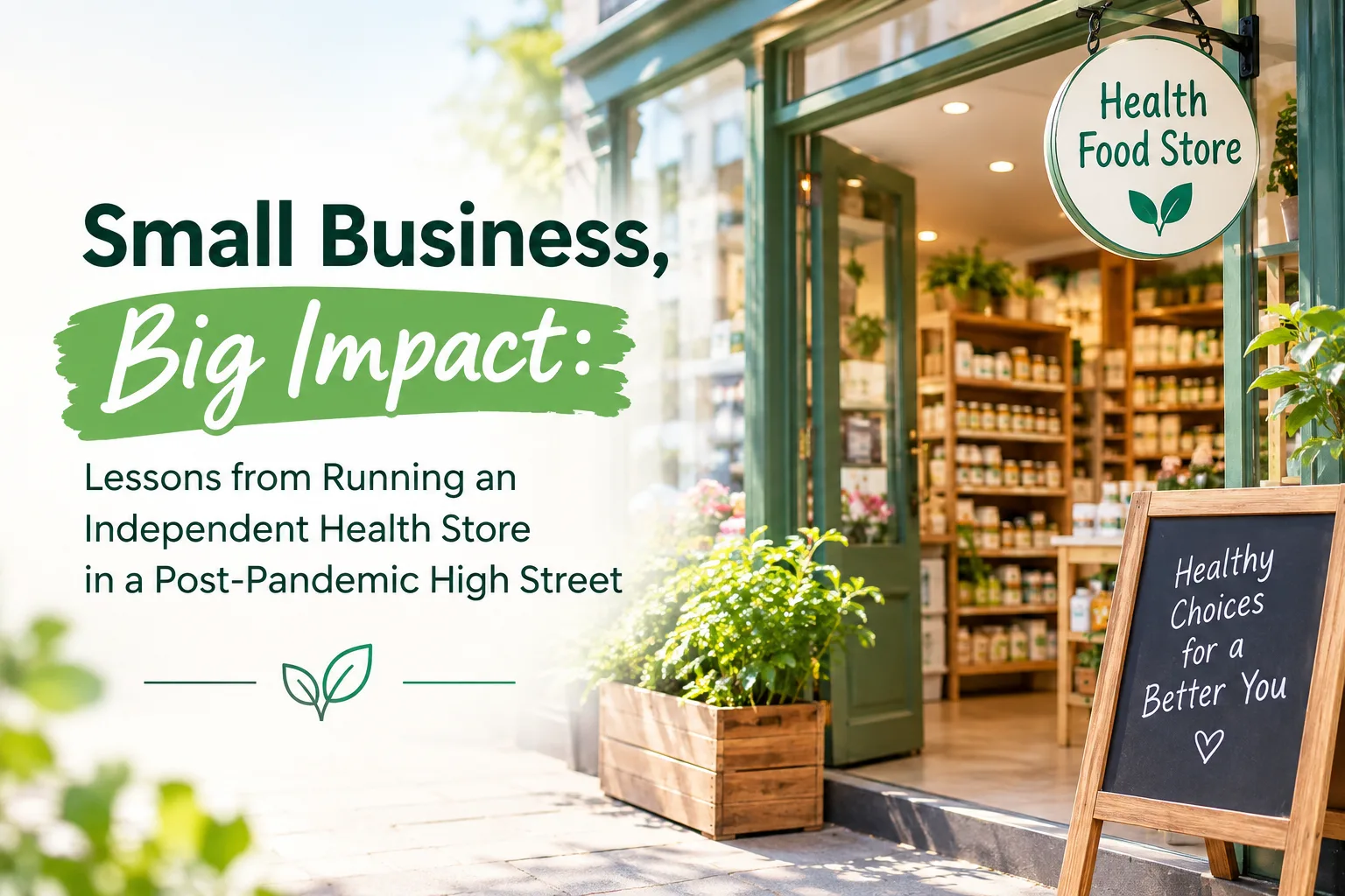 Small Business, Big Impact: Lessons from Running an Independent Health Store in a Post-Pandemic High Street