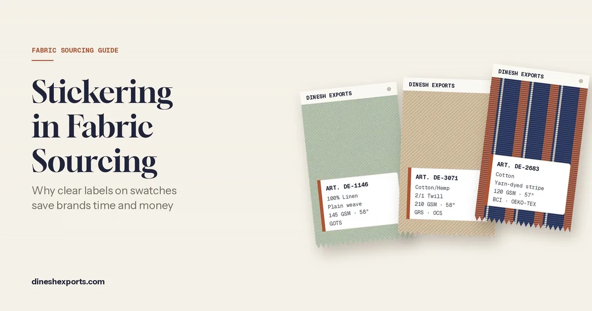 Stickering in Fabric Sourcing: Why Clear Labels on Swatches Save Brands Time and Money
