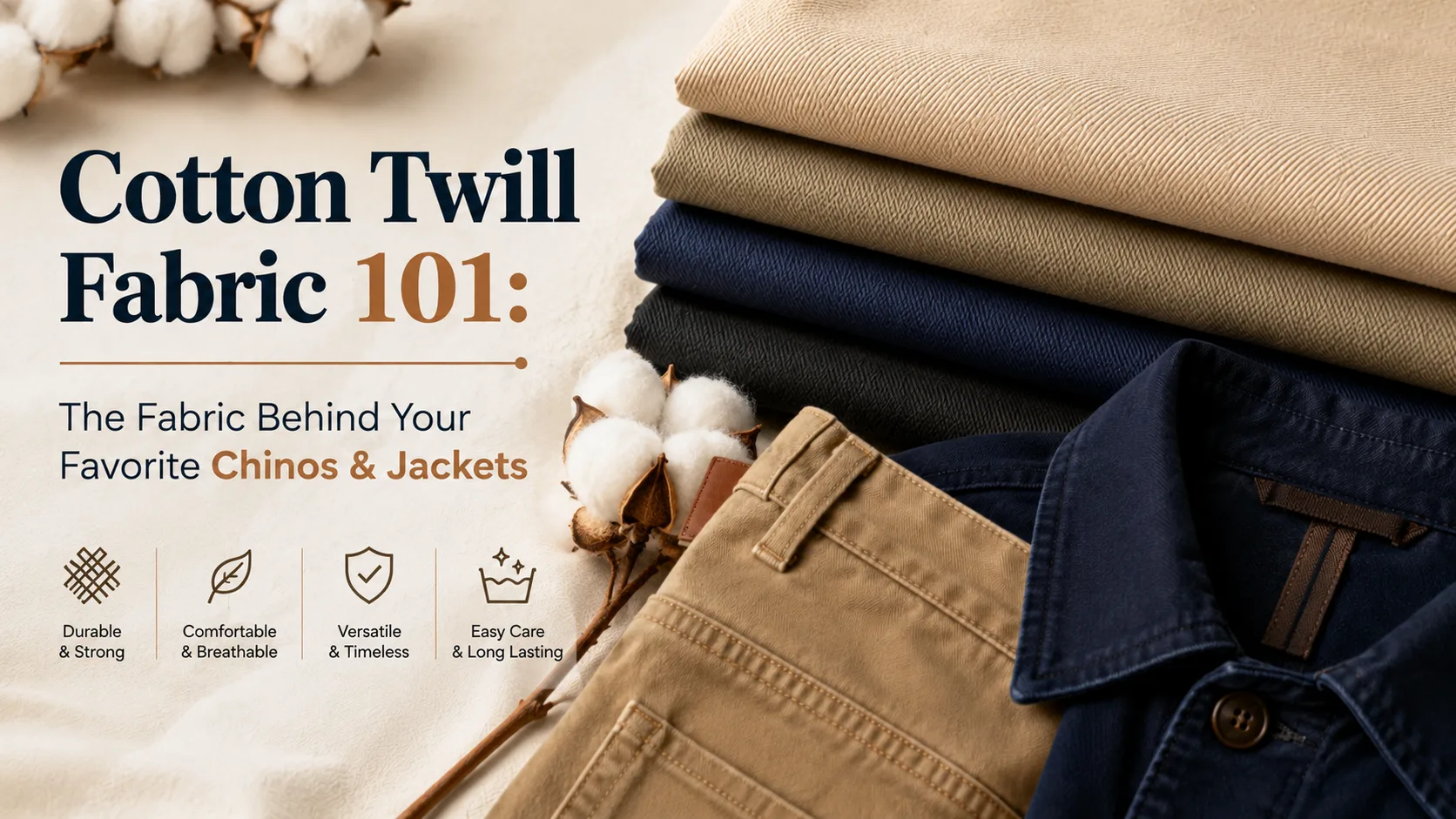 Cotton Twill Fabric 101: The Fabric Behind Your Favorite Chinos & Jackets