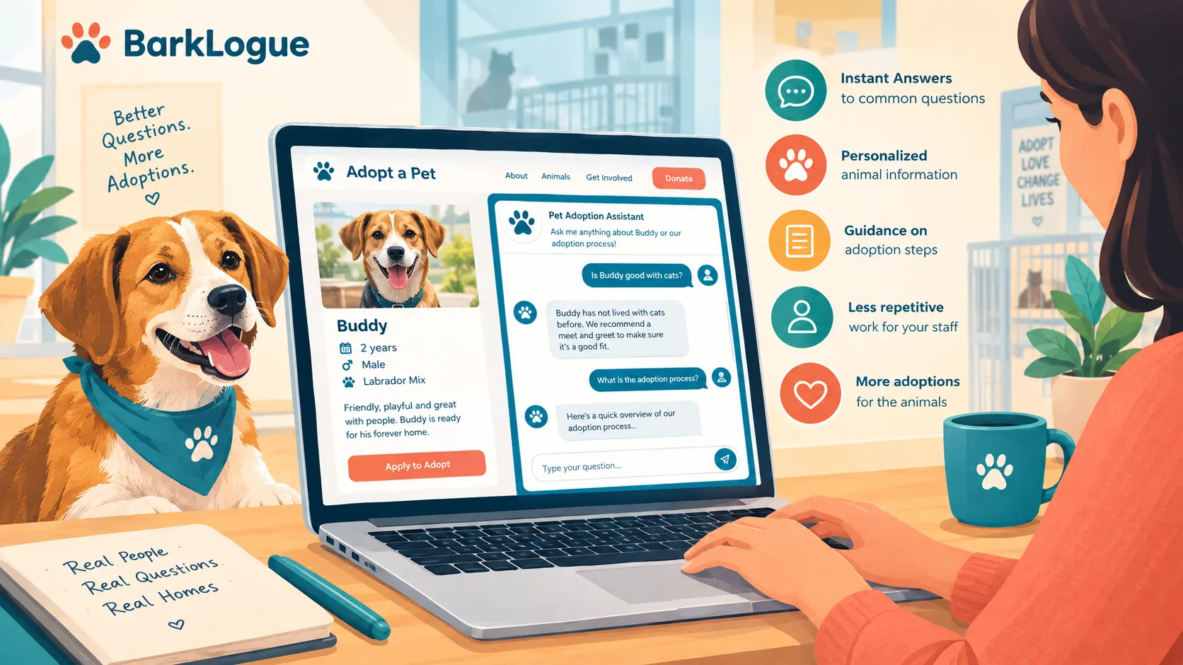 Pet Adoption Chatbot for Shelters: 7 Ways AI Can Increase Adoptions
