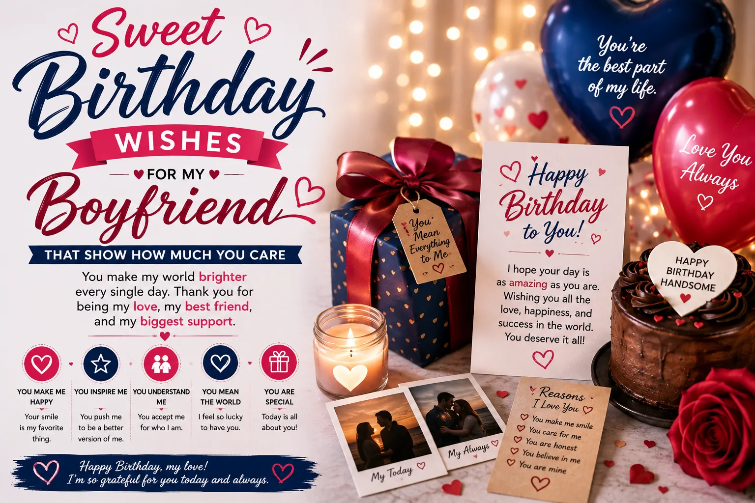 Sweet Birthday Wishes for Boyfriend That Show How Much You Care