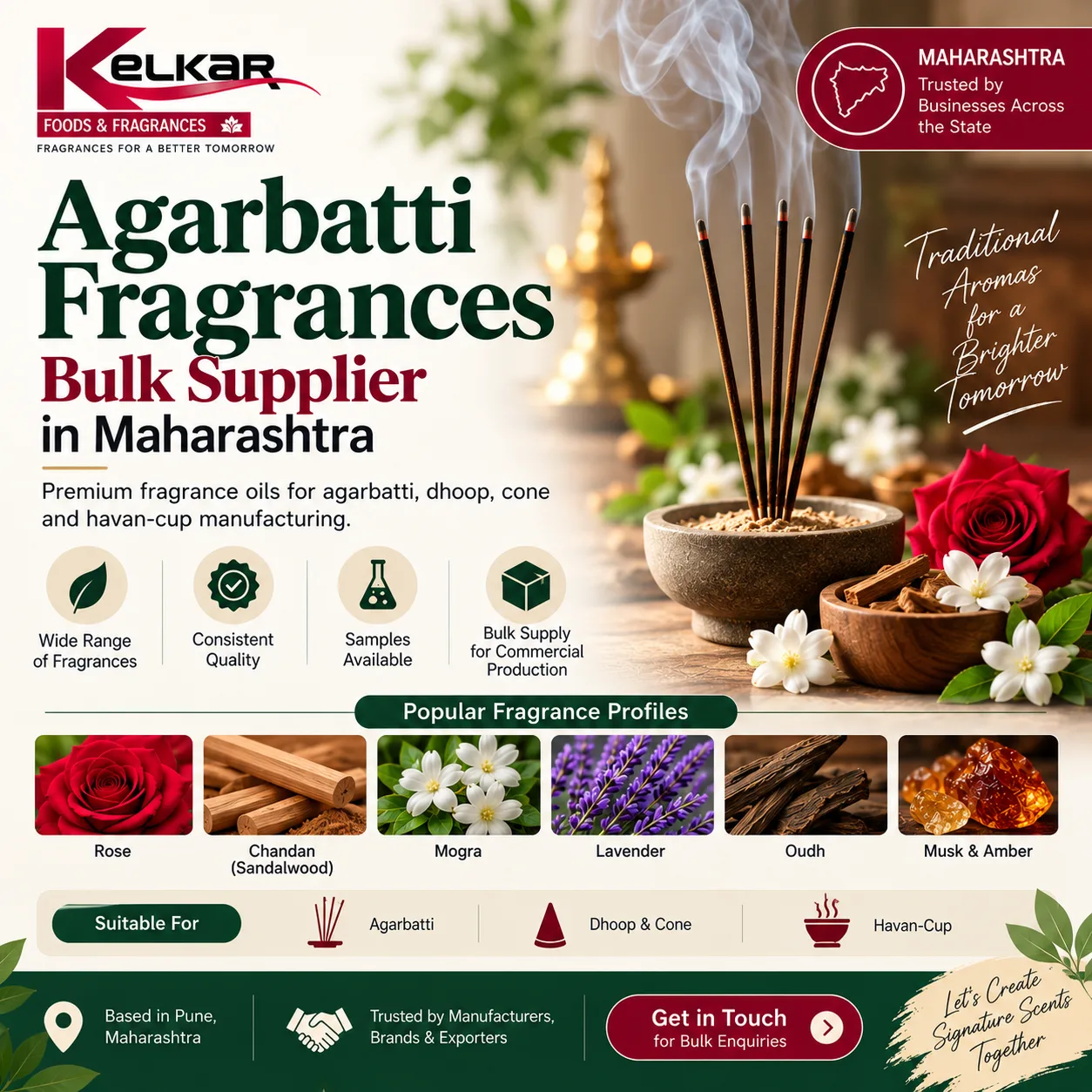 Agarbatti Fragrances Bulk Supplier in Maharashtra
