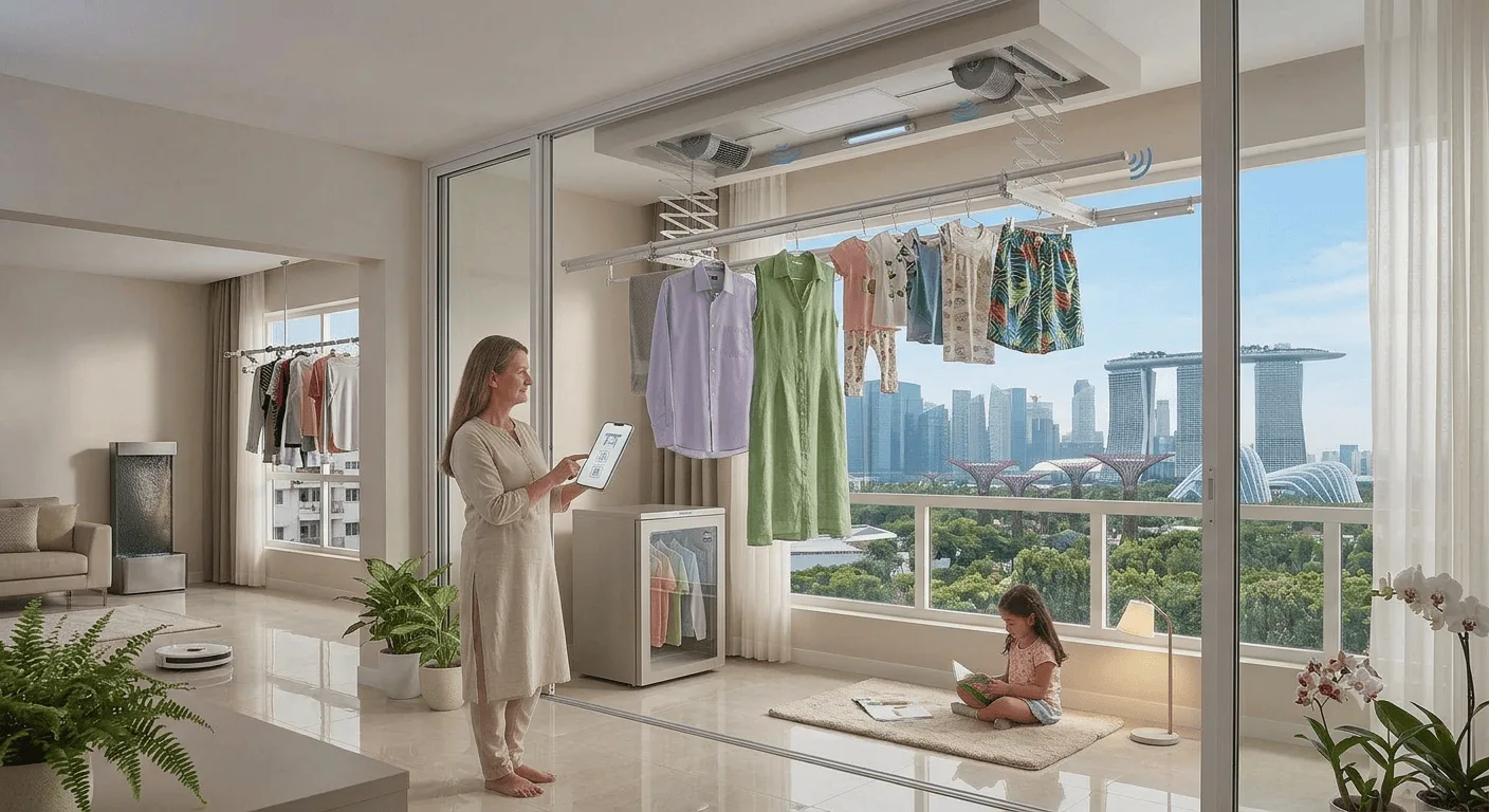 Smart Laundry System: When Your Ceiling Does More