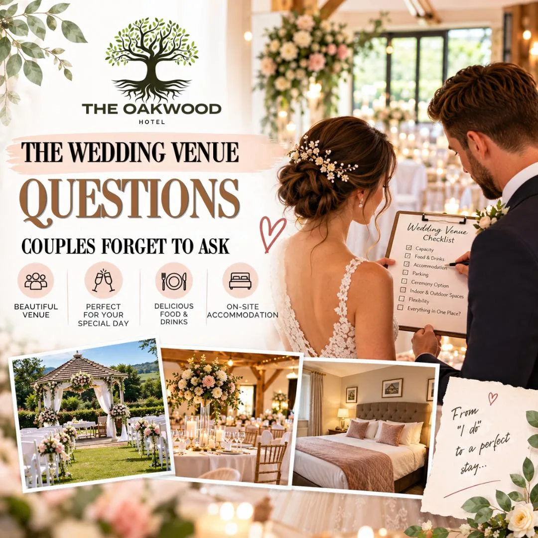 The Wedding Venue Questions Couples Forget to Ask | Oakwood Hotel