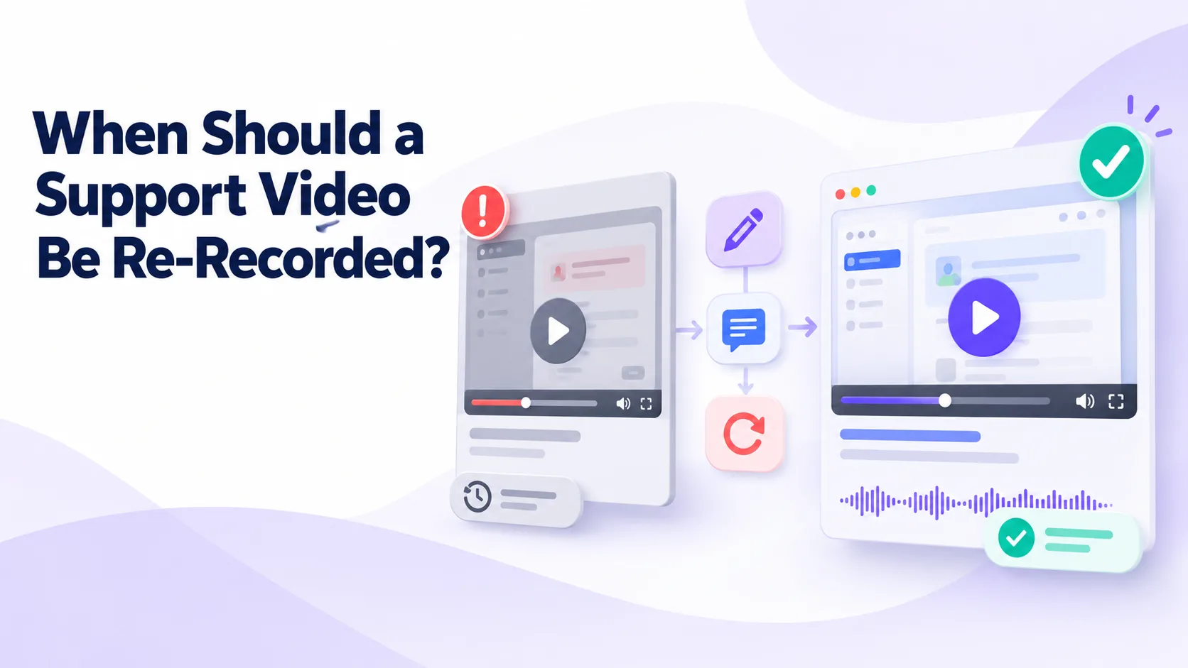 When Should a Support Video Be Re-Recorded?