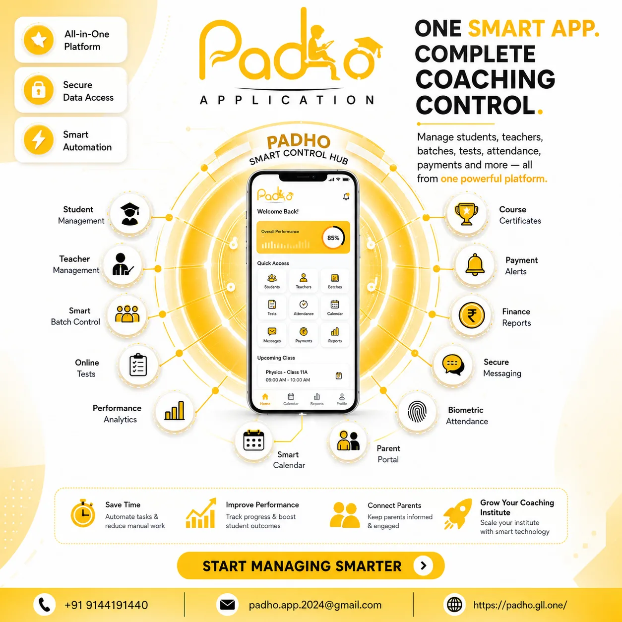 Padho Education Management Software | Smart Coaching ERP