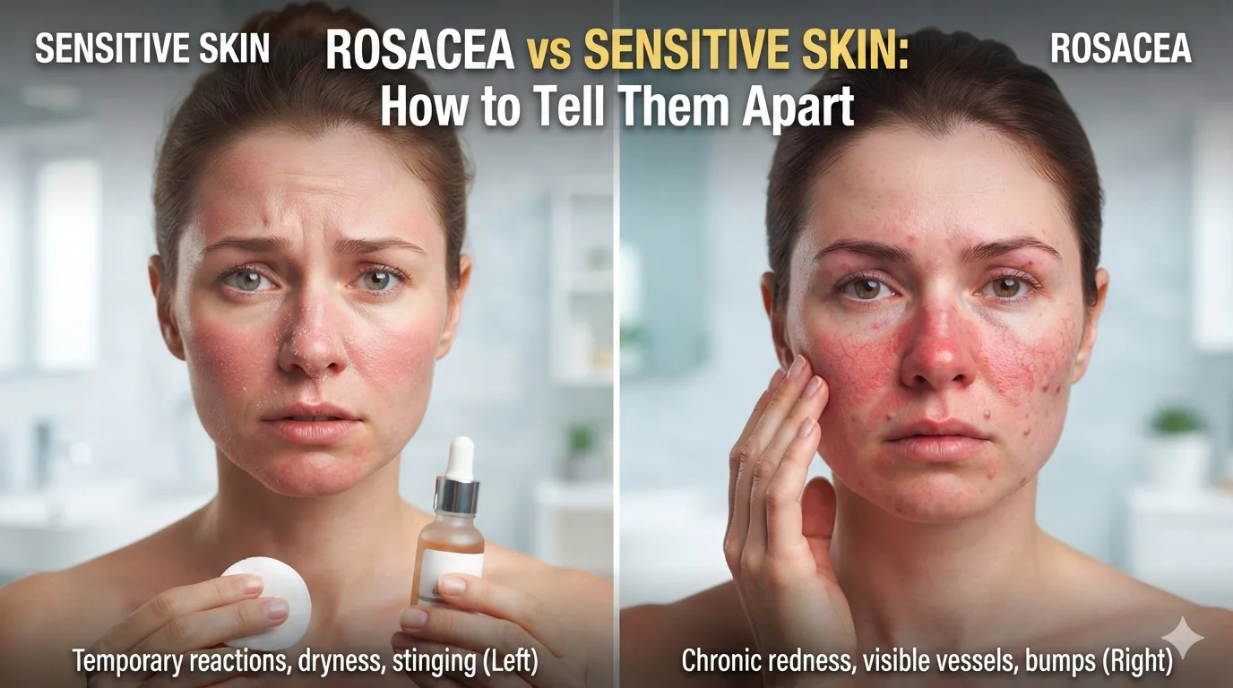 Rosacea vs Sensitive Skin – How to Tell Them Apart