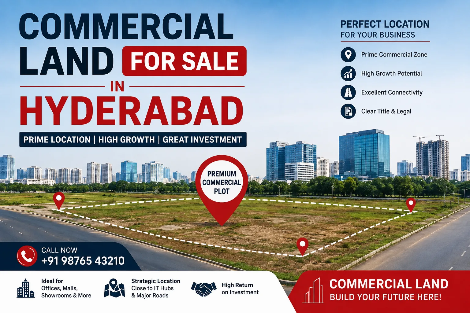 Commercial Land for Sale in Hyderabad: What Buyers Should Consider