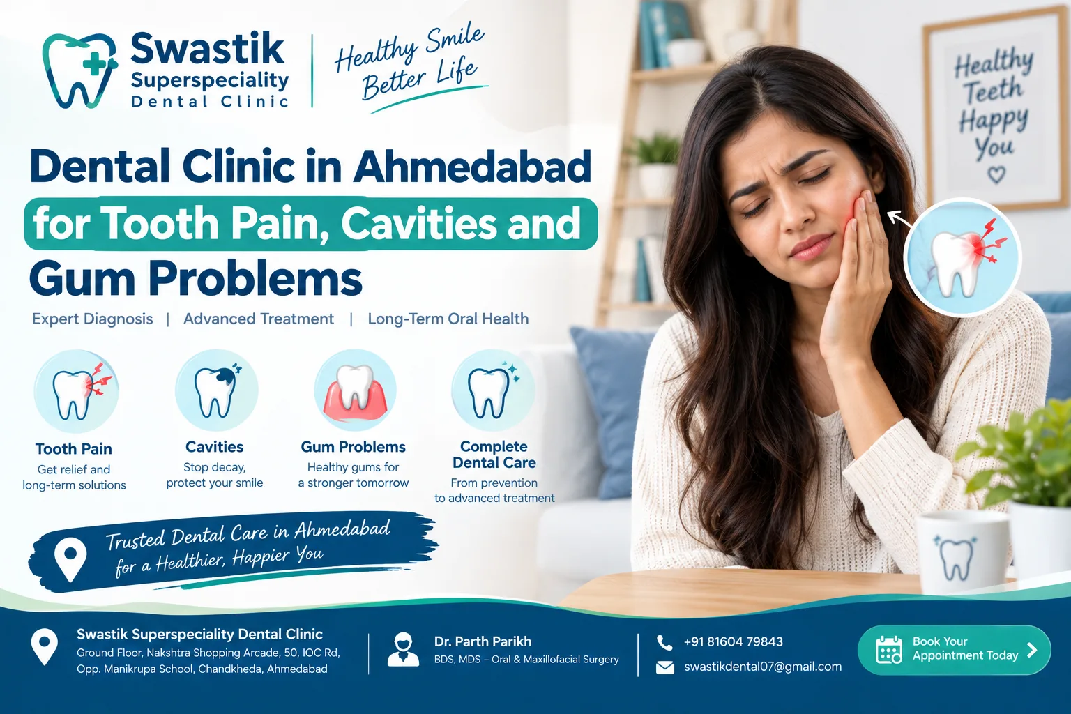 Dental Clinic in Ahmedabad for Tooth Pain, Cavities and Gum Problems