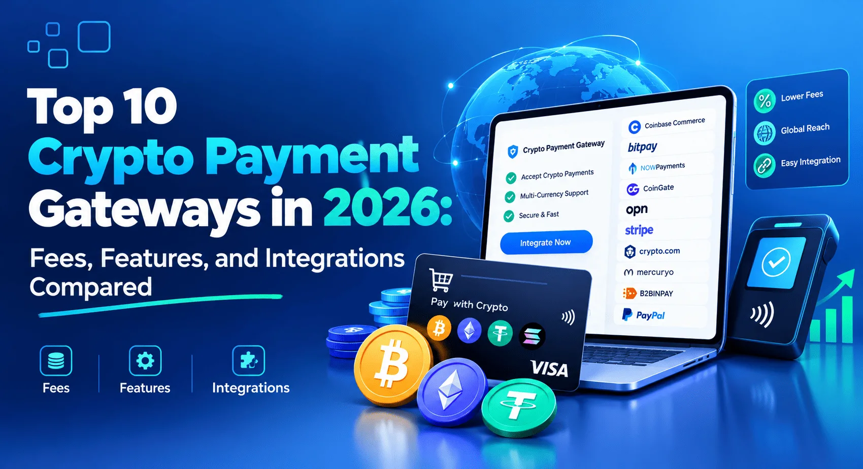 Top 10 Crypto Payment Gateways in 2026: Fees, Features, and Integrations Compared