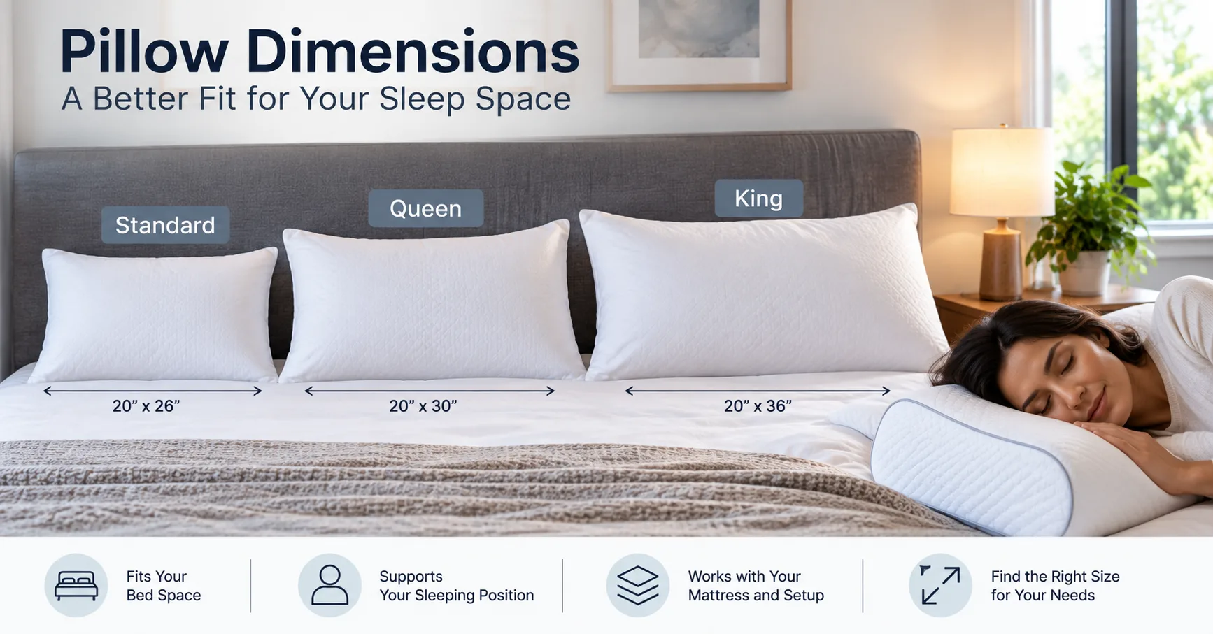 How Pillow Dimensions Affect the Way You Use Your Bed