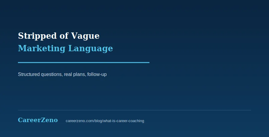What Is a Career Coach, Stripped of the Vague Marketing Language?