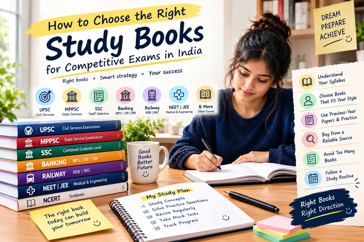 How to Choose the Right Study Books for Competitive Exams in India