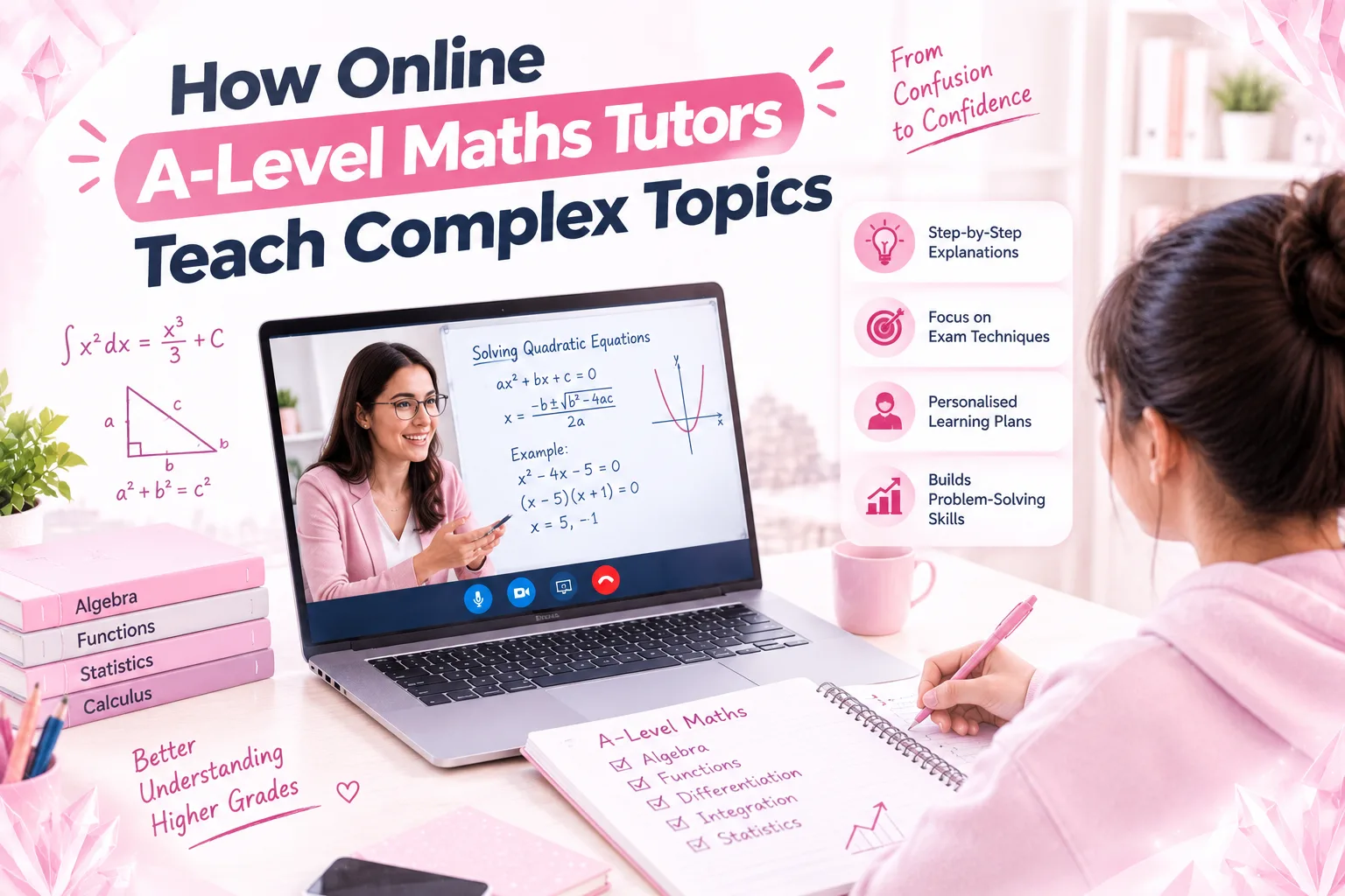 How Online A-Level Maths Tutors Teach Complex Topics