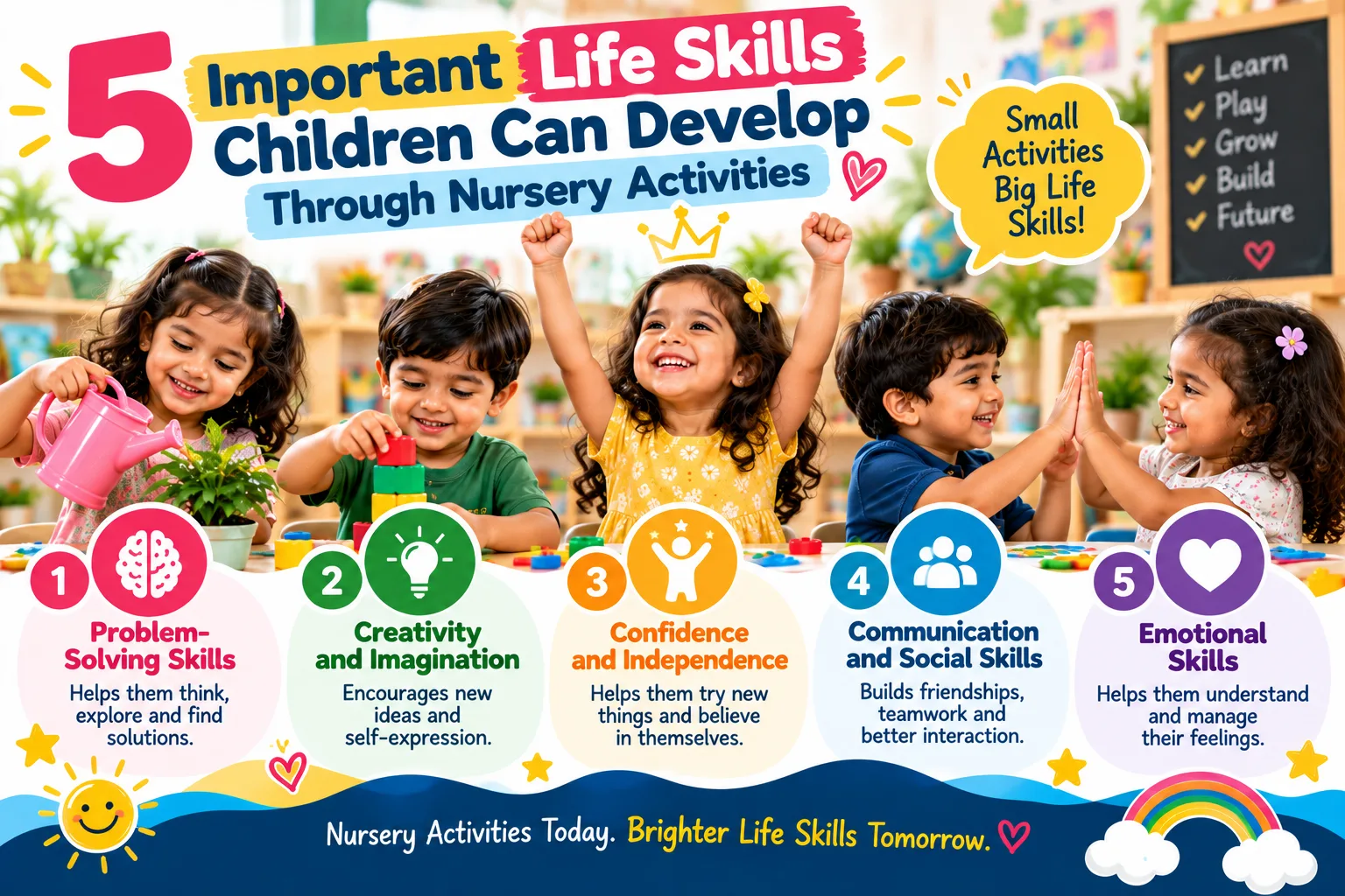 5 Important Life Skills Children Can Develop Through Nursery Activities
