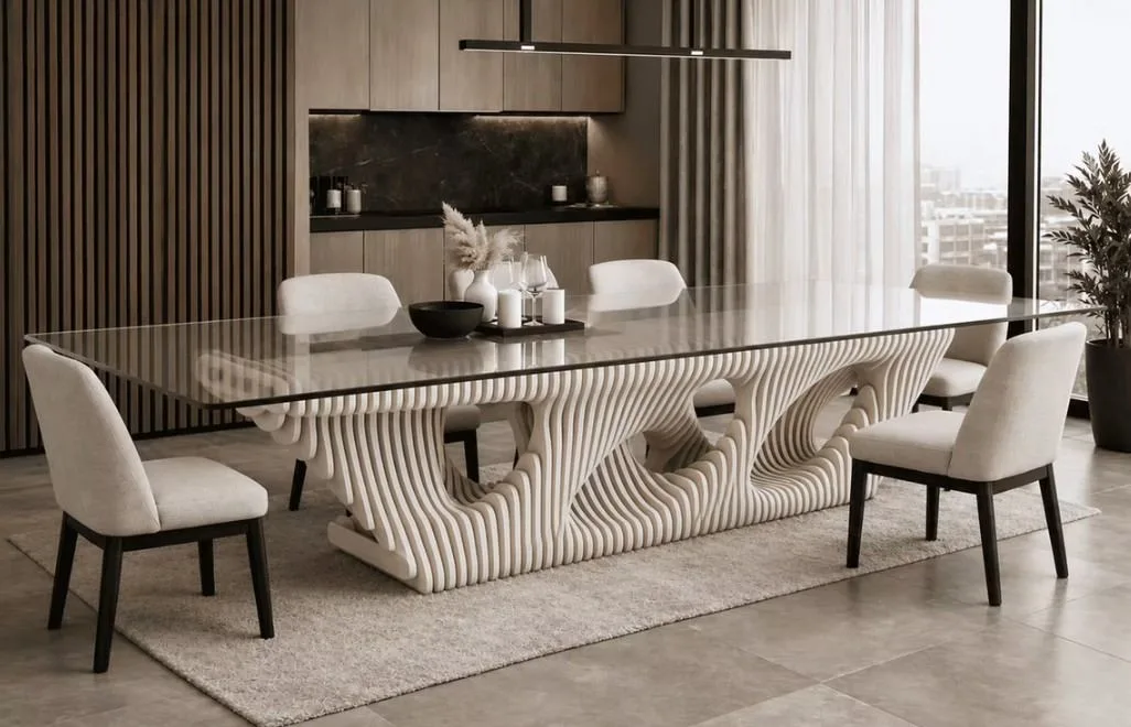 How Custom Made Dining Room Tables Are Becoming Sculptural Statement Pieces
