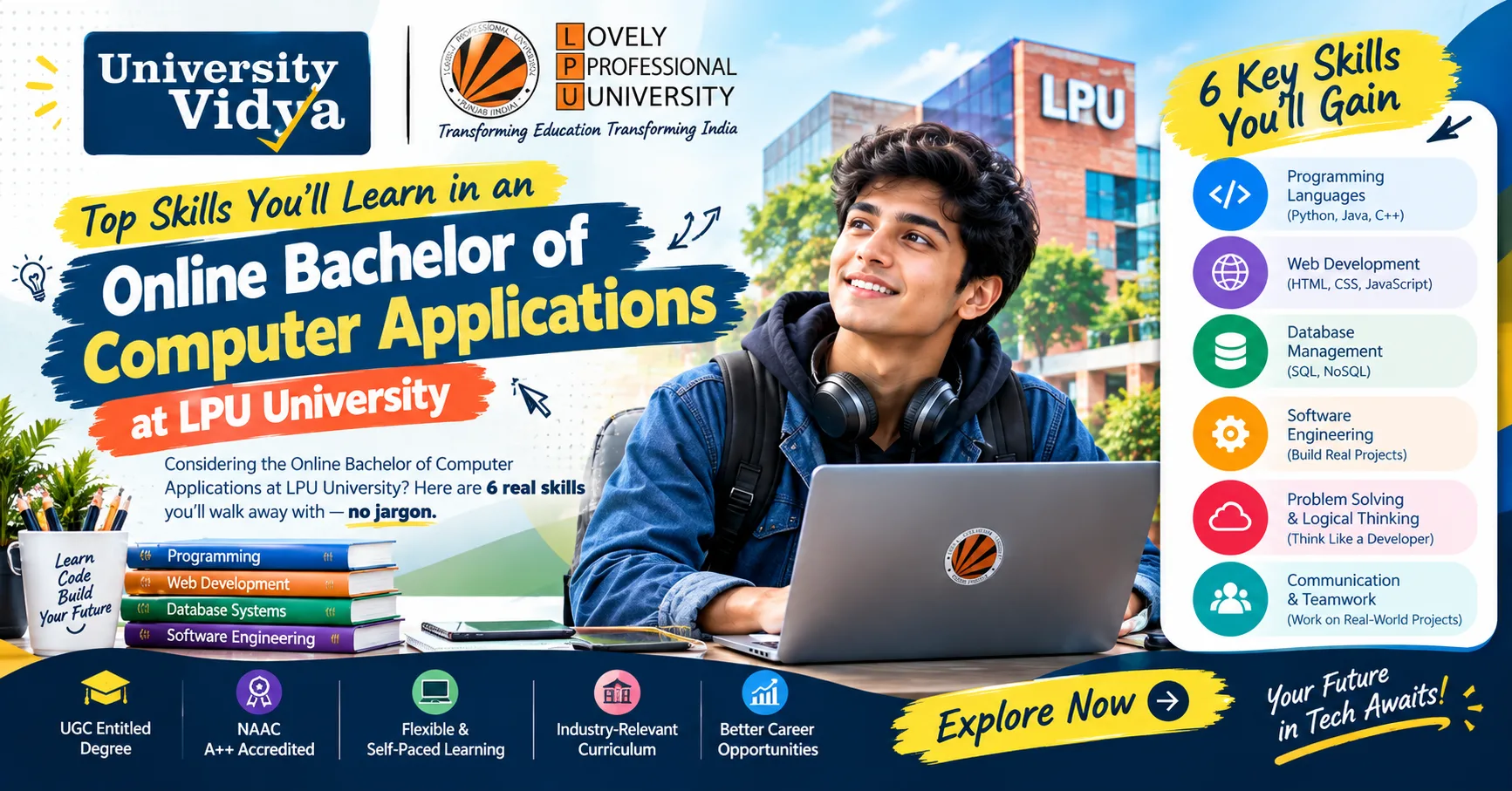 Top Skills You'll Learn in an Online Bachelor of Computer Applications at LPU University