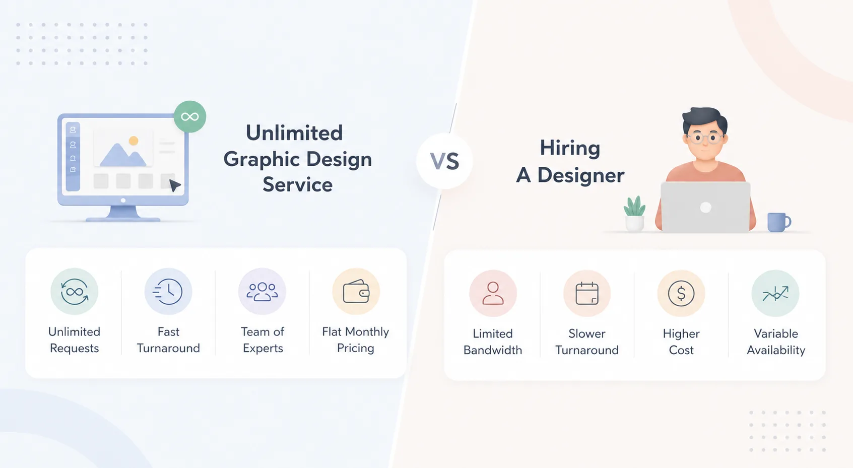 Unlimited Graphic Design Service vs Hiring A Designer