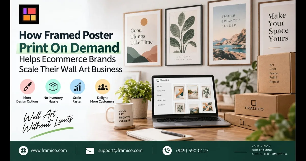 How Framed Poster Print On Demand Helps Ecommerce Brands Scale Their Wall Art Business