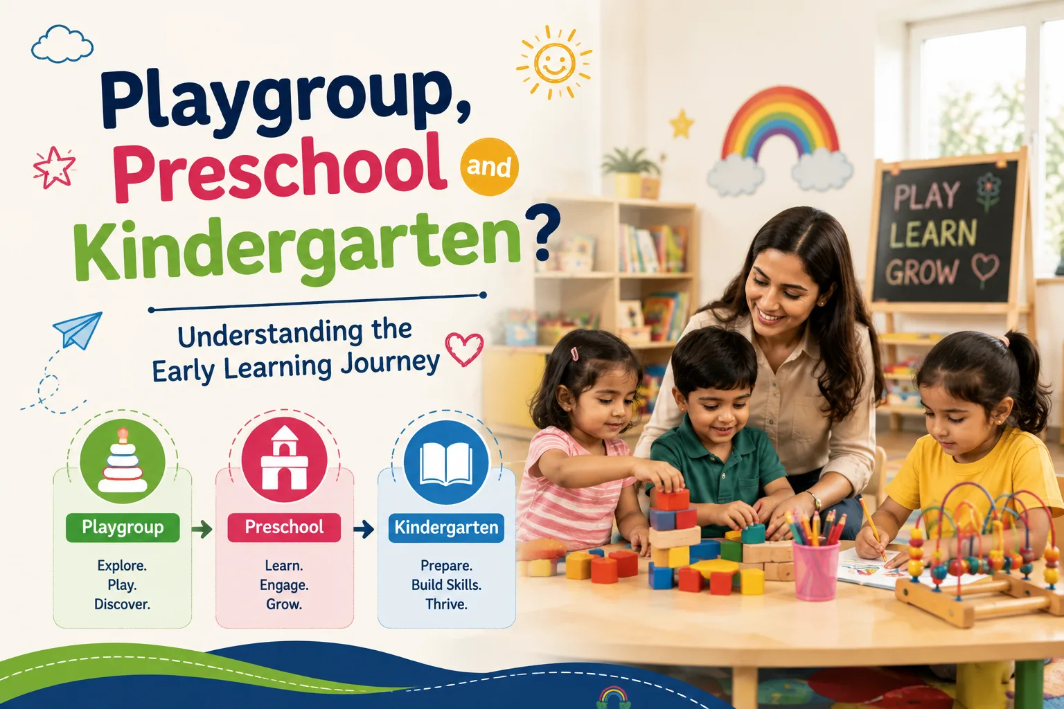 Playgroup, Preschool or Kindergarten? Understanding the Early Learning Journey