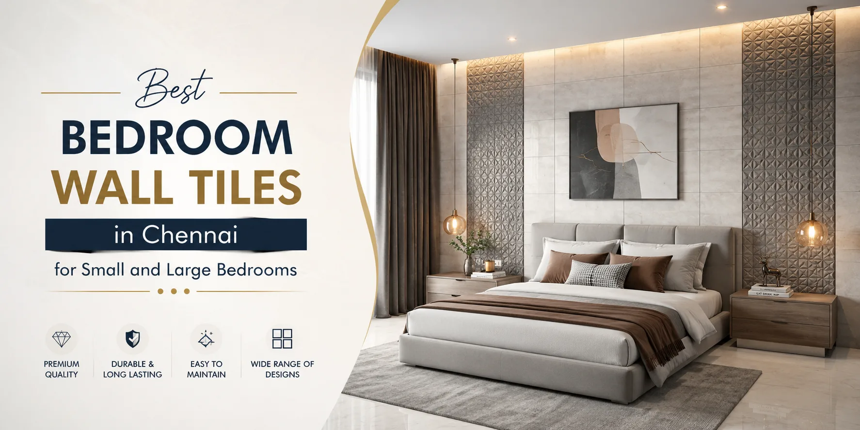 Best Bedroom Wall Tiles in Chennai for Small and Large Bedrooms