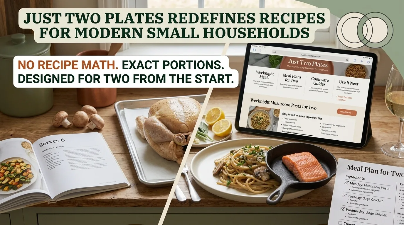 Why Just Two Plates Is Redefining Recipes for Modern Small Households
