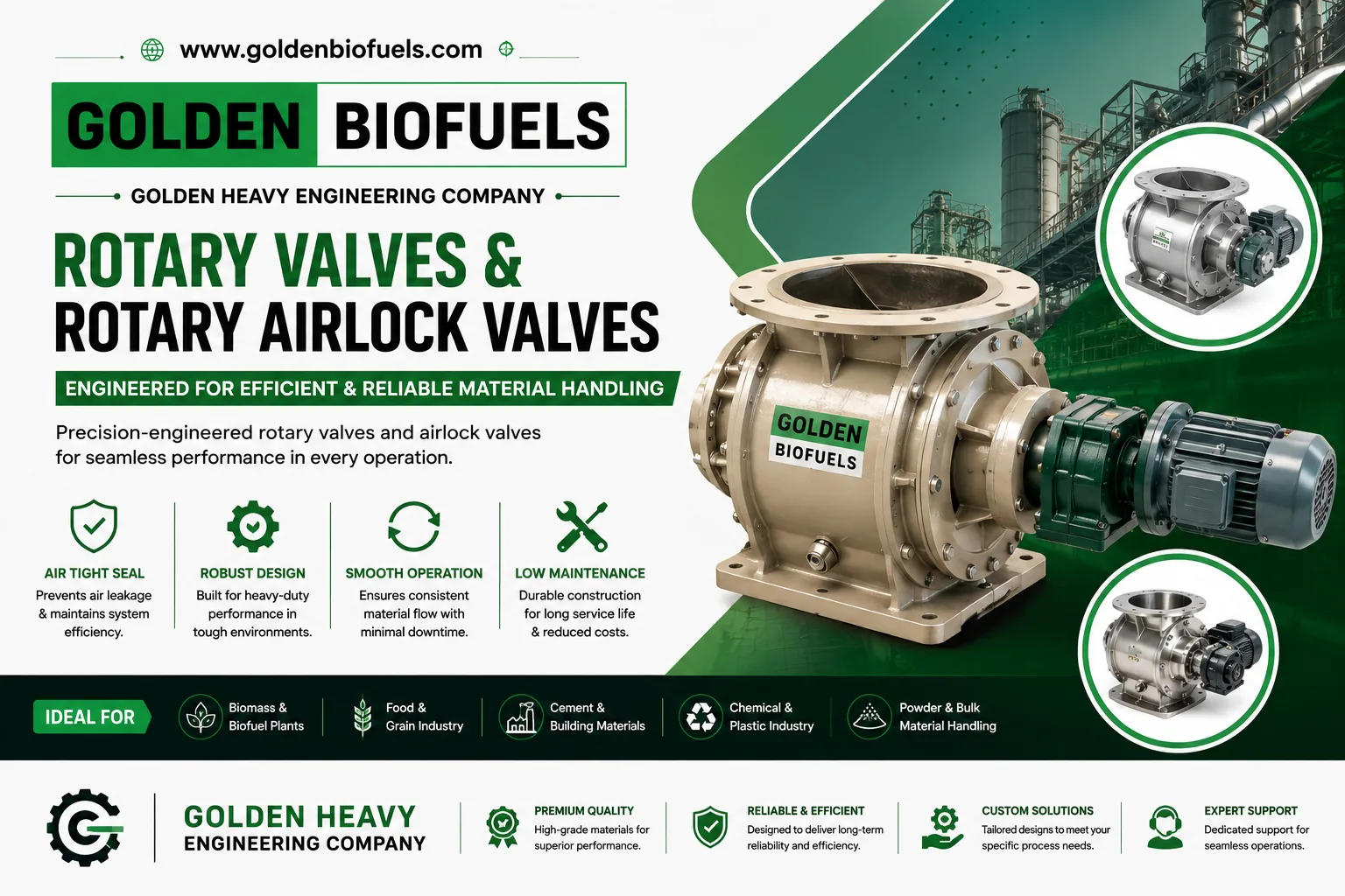 High-Quality Rotary Valves Manufacturers in India | Custom Rotary Airlock Valve Manufacturer for Heavy-Duty Industrial Operations