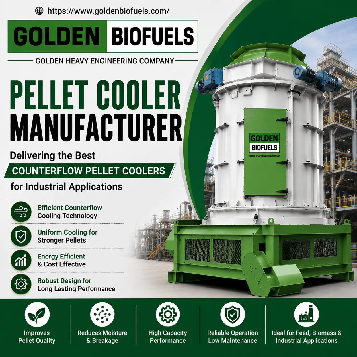 Pellet Cooler Manufacturer Delivering the Best Counterflow Pellet Coolers for Industrial Applications