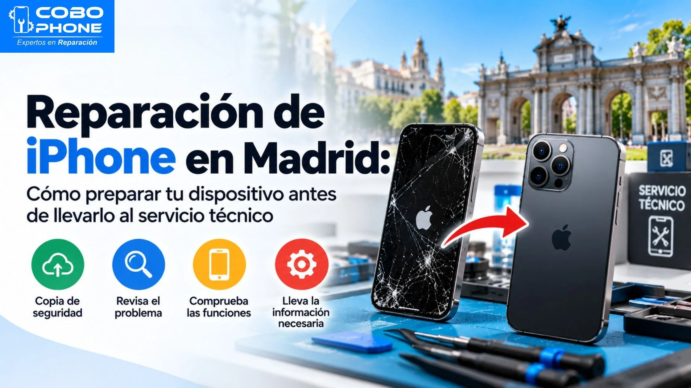 Reparación de iPhone en Madrid: Cómo preparar tu dispositivo antes de llevarlo al servicio técnico