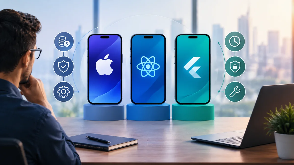 Native vs. React Native vs. Flutter for Enterprise Mobile Apps: A 3-Year Cost, Security, and Maintenance Comparison