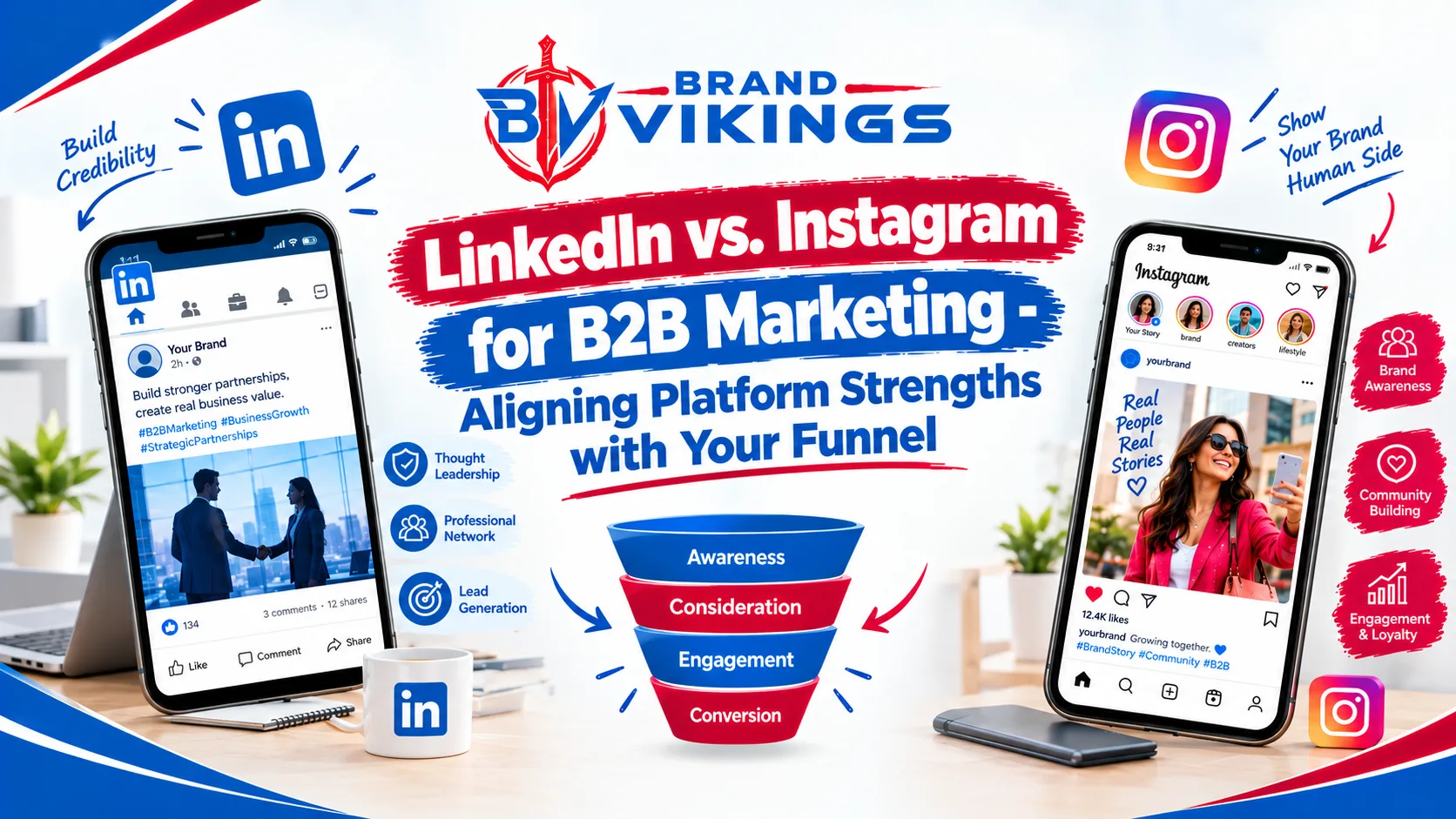 LinkedIn vs. Instagram for B2B Marketing - Aligning Platform Strengths with Your Funnel