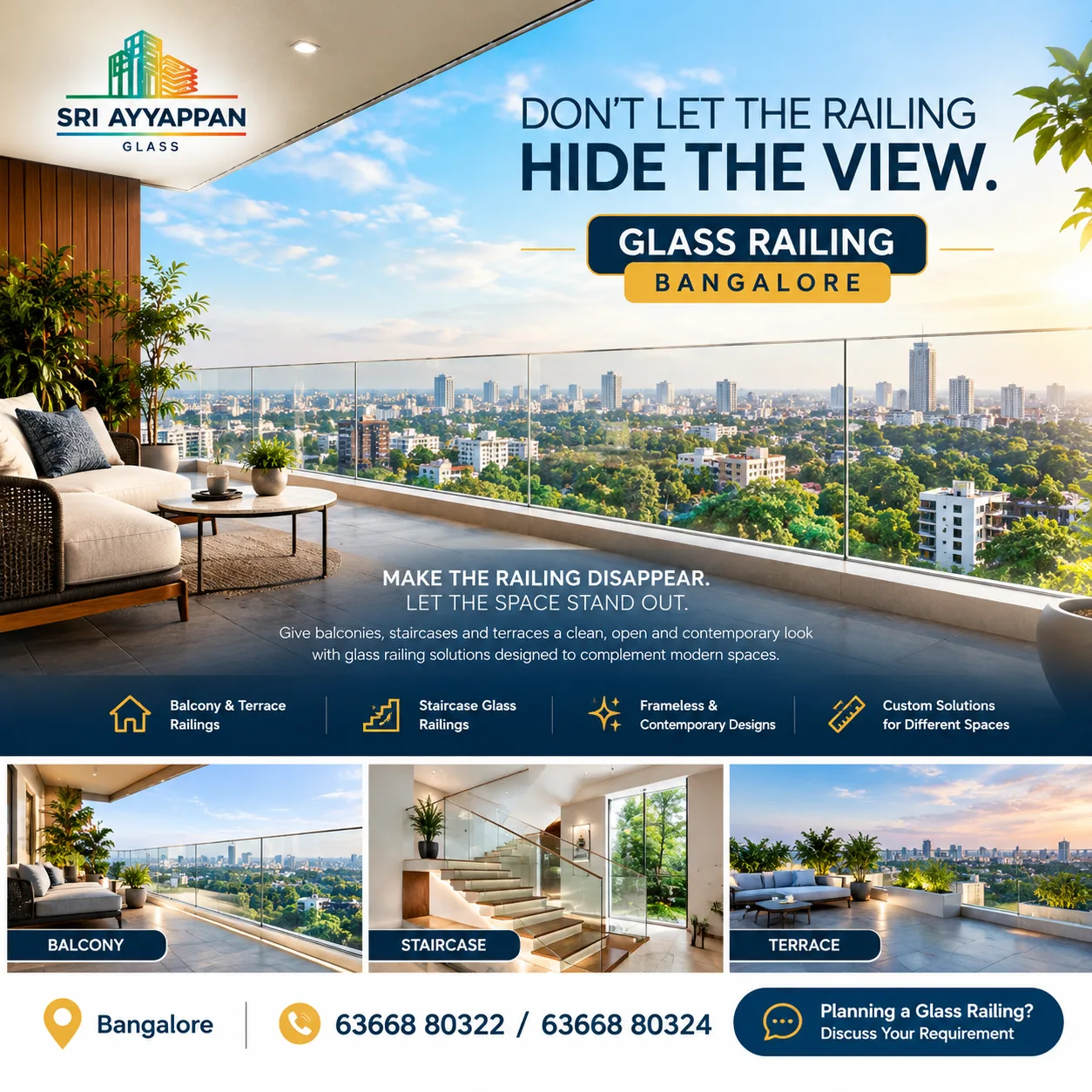 How to Choose the Right Glass Railing, uPVC Windows and Shower Enclosures in Bangalore
