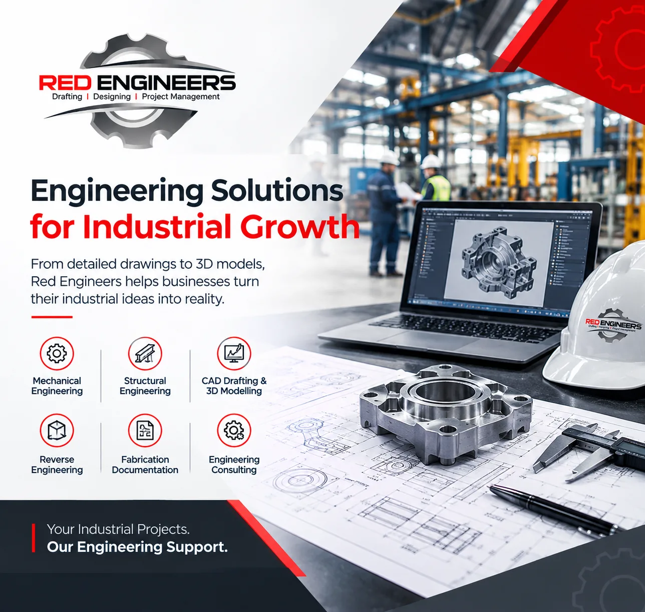 Mechanical & Structural Engineering Queensland for Industrial Excellence | Red Engineers
