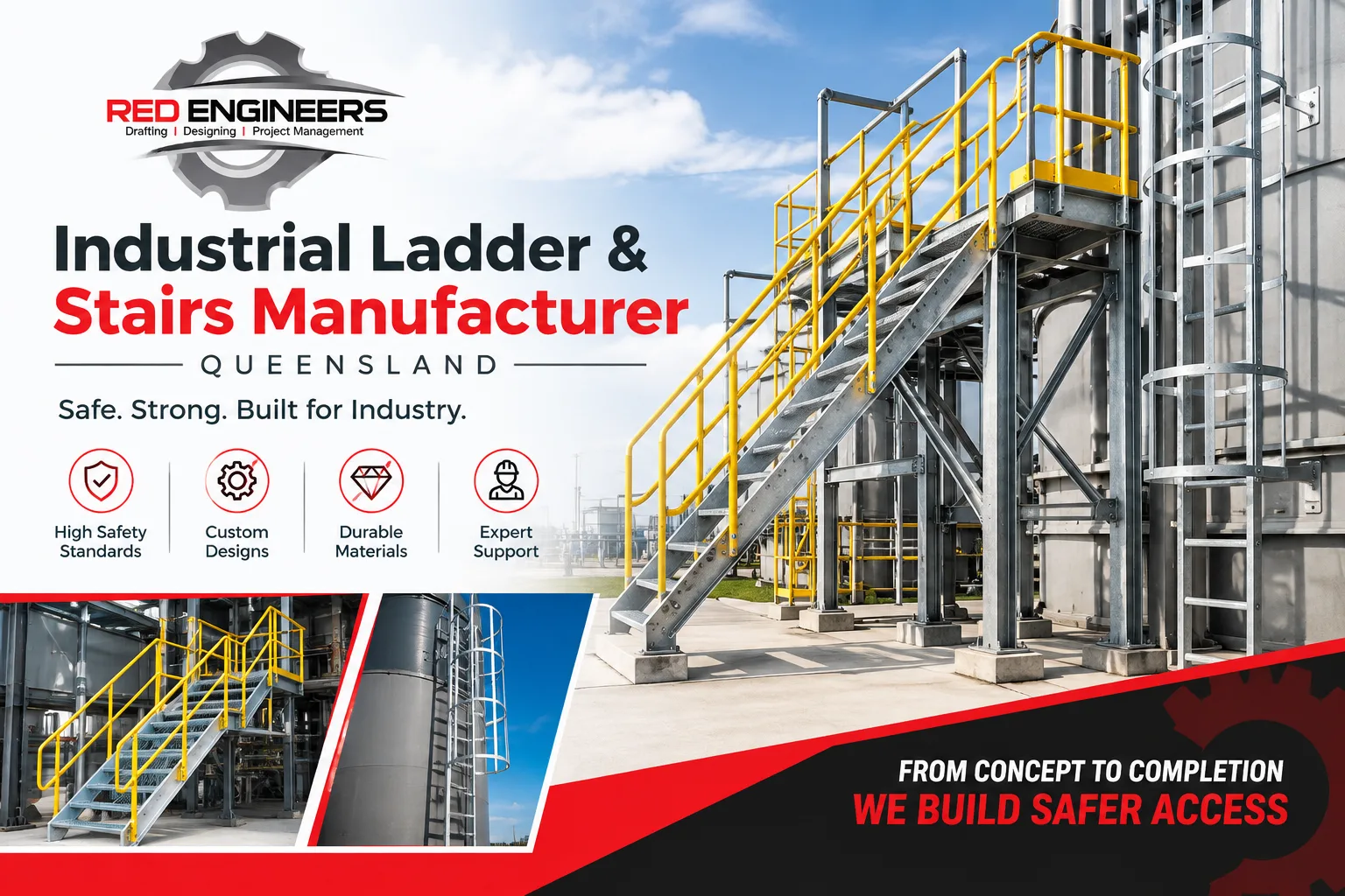 Why Quality Industrial Ladder and Stairs Manufacturer Queensland Services Matter for Industrial Safety