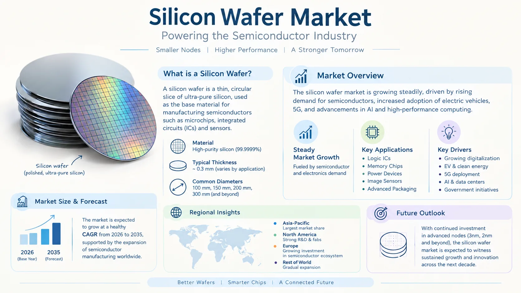What Is the Silicon Wafer Market Size and Forecast 2026–2035?