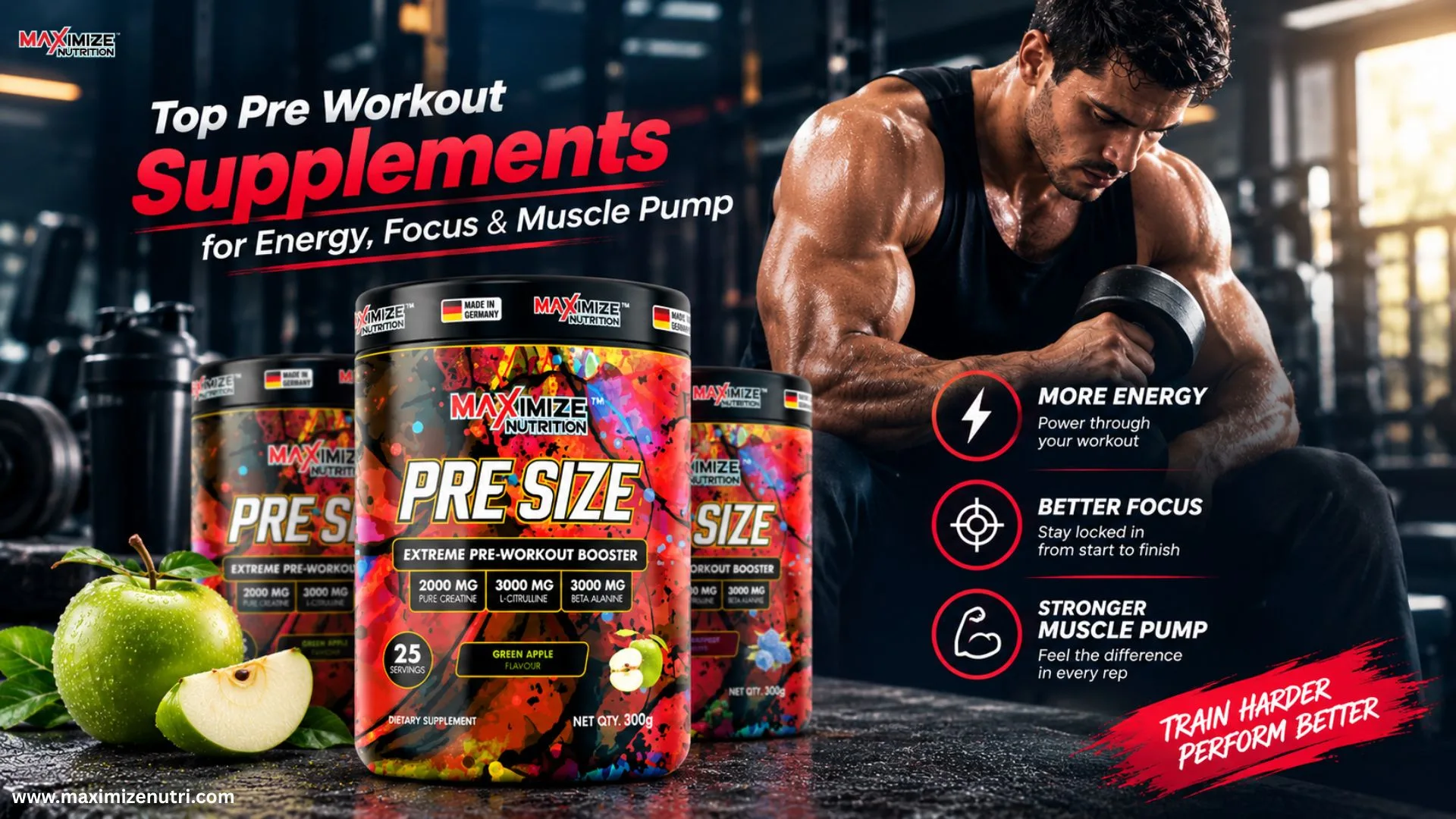 Top Pre Workout Supplements for Energy, Focus & Muscle Pump