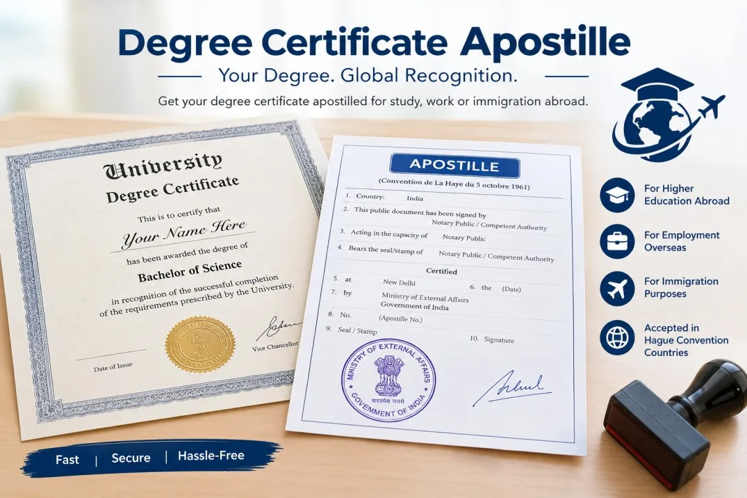 How to get Degree Certificate Apostille in India?