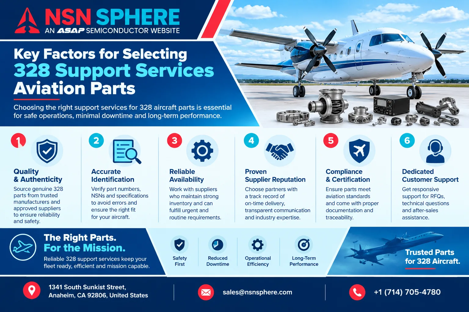 Key Factors for Selecting 328 Support Services Aviation Parts