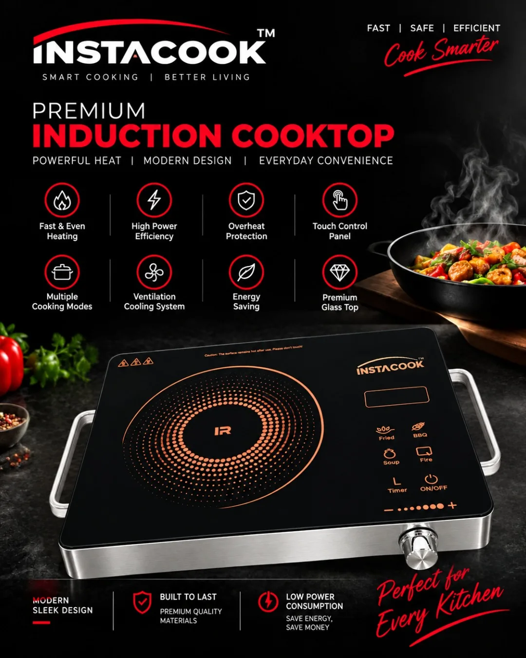 2200W Infrared Cooktop: A Powerful and Convenient Cooking Solution for Modern Kitchens