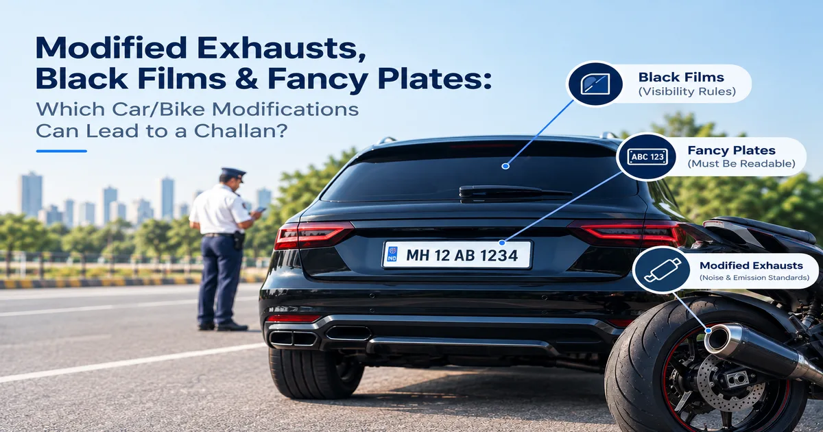 Modified Exhausts, Black Films & Fancy Plates: Which Car/Bike Modifications Can Lead to a Challan?